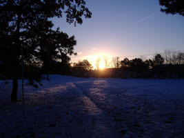 近所の公園から望む朝日02