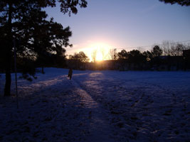 近所の公園から望む朝日03