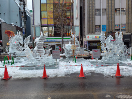すすきの会場の氷像